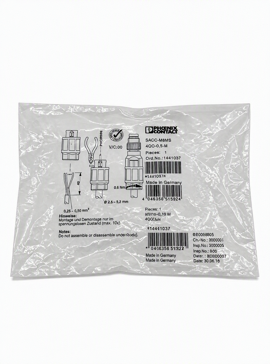 Phoenix Contact 1441037 SACC-M 8MS-4QO-0,5-M - Connector — Connectors & Plugs